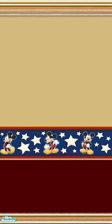 Sims 2 — Dark Baby 1 by Lorah — Decorating toward the darker side? Here's a few Mickey Mouse and Tinkerbell walls for the