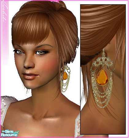 Sims 2 — earrings - part 3 - orange 2 by justtschibi — 