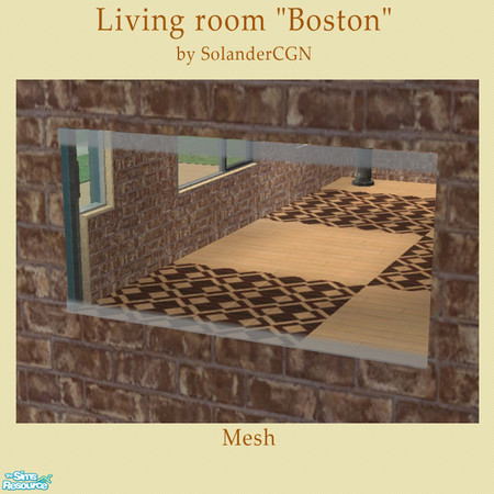Sims 2 — Livingroom "Boston" - Mirror by SolanderCGN — Mirror as part of the "Boston" living room set