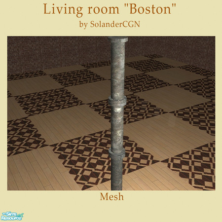 Sims 2 — Livingroom "Boston" - Large pipe by SolanderCGN — Large pipe as part of the "Boston" living