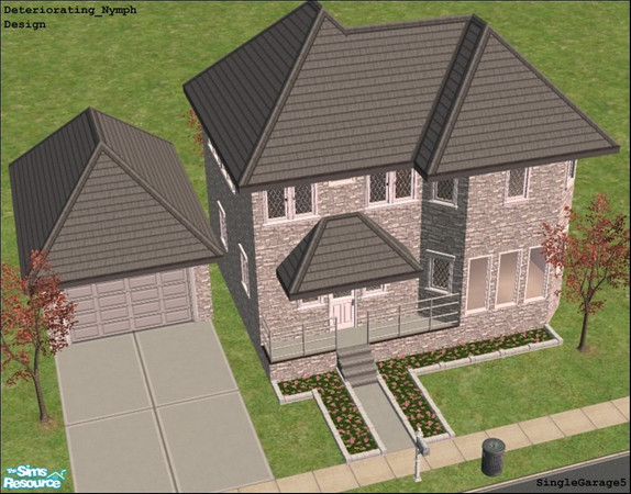 Sims 2 — DN_SingleGarage5 by Deteriorating_Nymph — 2x2 lot once again. Just a small, cozy house for your sims to start