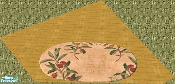 Sims 2 — Roman Arches braided rug by ead425 — set contains: 1 wall, 1 floor, 15 items: counters, stove, fridge,