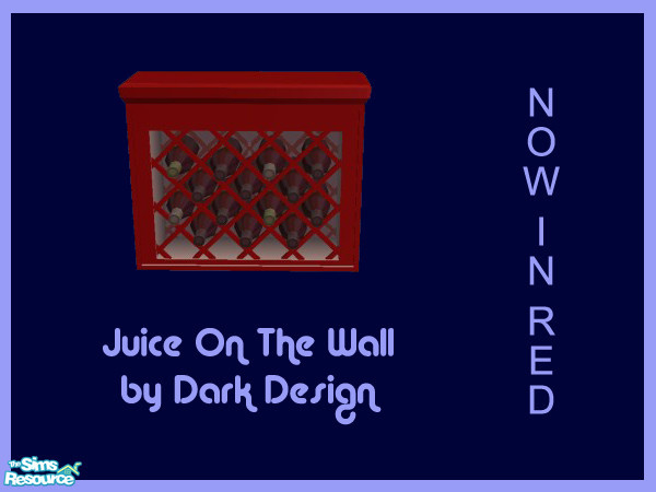 Sims 2 — Dark Design's Juice Wall  - Red by Dark_Design — This is one in a set of three recolors of "Juice On The