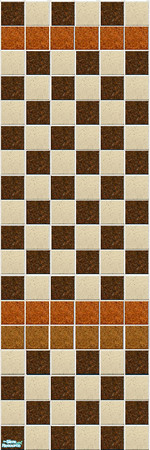 Sims 2 — Halloween by Lorah — For the Halloween-spirited Sim, this bath or kitchen tile set in brown, orange, cream and