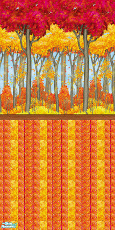 Sims 2 — TL - Autumn Wall Paneling 1 by TabbyLou — Just a set of two (2) wall panelings for you to enjoy. This one