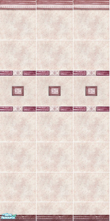 Sims 2 — Obidos wall 5 by Spaik — Part of the set "Obidos - red"