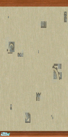 Sims 2 — Olive Modern by Shakeshaft — Modern wallpaper. ** TSRAA Member **