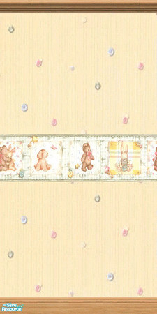 Sims 2 — Button Nursery by Shakeshaft — A pretty Nursery Wallpaper. ** TSRAA Member **