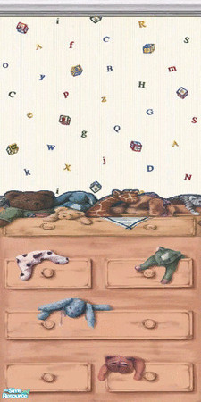 Sims 2 — Childs Cupboard Wall 2 by Shakeshaft — A Childs Cupboard goes well with Cupboard Wall and Childs ABC from my