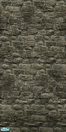 Sims 2 — Aged stone wall by TSR Archive — Aged stone wall