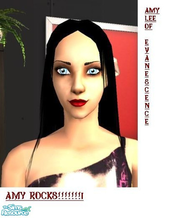 Sims 2 — Amy Lee by oldmember_divastar — This is Amy Lee of Evanescence. She is a rock princess.