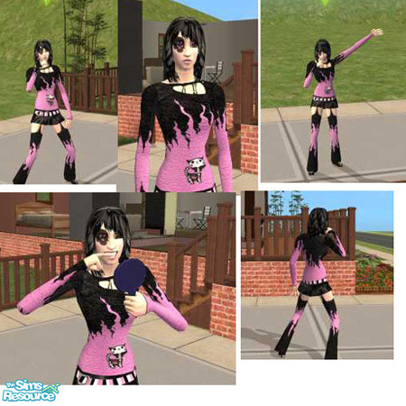 Sims 2 — Delilah The Flirty Goth by cyanista — Delilah has a serious crush on a vampire cutie, so she's dabbling in the