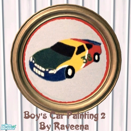 Sims 2 — Yellow Car Painting by Raveena — You must download Dincer's mesh for this object to work in your game. Download