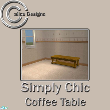 Sims 2 — Simply Chic Coffee Table by Cailca — A living/dining room set that matches my Simply Chic Walls. The furniture