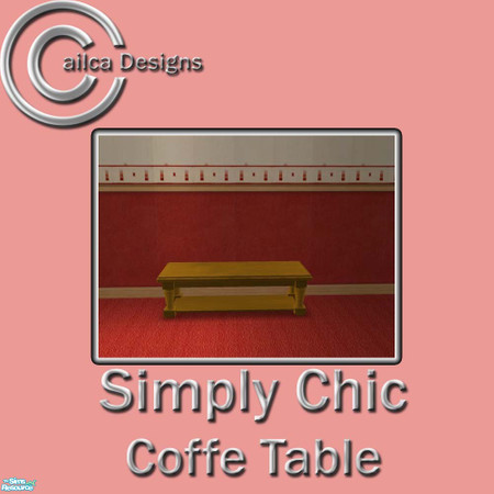 Sims 2 — Simply Chic Coffee Table by Cailca — A living/dining room set that matches my Simply Chic Walls. The furniture