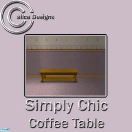 Sims 2 — Simply Chic Coffee Table by Cailca — A living/dining room set that matches my Simply Chic Walls. The furniture