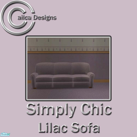 Sims 2 — Simply Chic Lilac Sofa by Cailca — A living/dining room set that matches my Simply Chic Walls. The furniture