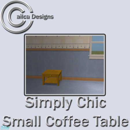 Sims 2 — Simply Chic Small Coffee Table by Cailca — A living/dining room set that matches my Simply Chic Walls. The