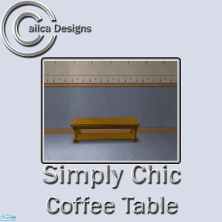 Sims 2 — Simply Chic Coffee Table by Cailca — A living/dining room set that matches my Simply Chic Walls. The furniture