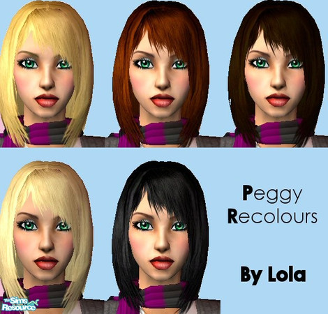 Sims 2 — Peggy [Recolours] by Lola — Recolors of a mesh from www.peggysims2.net 