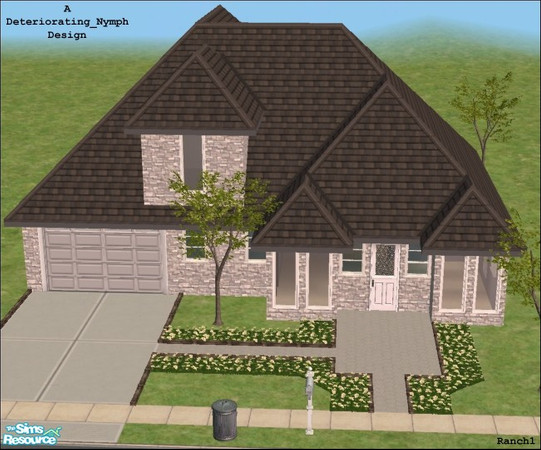 Sims 2 — DN_Ranch1 by Deteriorating_Nymph — 2x3 lot. For those who don't want to toggle between levels and have a small