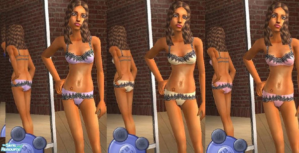 Sims 2 — Passion underwear set for teens by gobby — Sexy and detailed be stunning with this two piece got a guy at school
