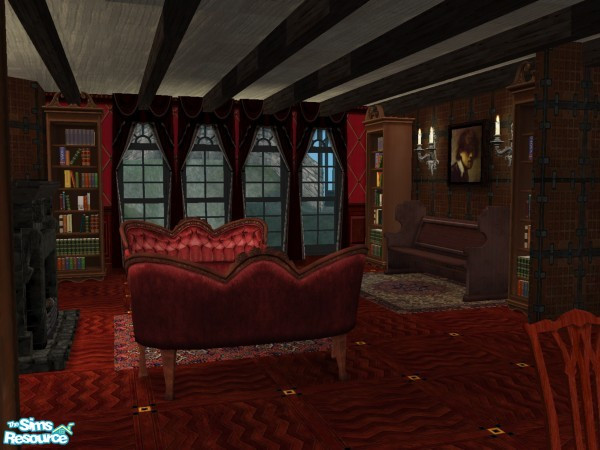 Sims 2 — Ceiling Tile (Beamed) by Cyclonesue — Matches the plain ceiling tile (natural wood colour) in the set. You may