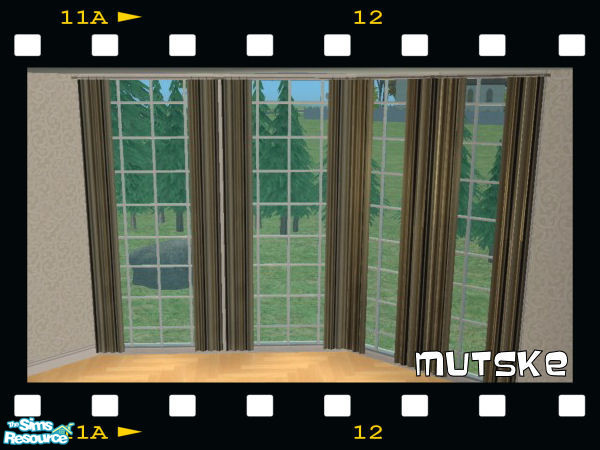 Sims 2 — Weaver Long Curtain Straight by Mutske — Weaver Curtain Set. Also useable diagonal. Recolors comming up.....