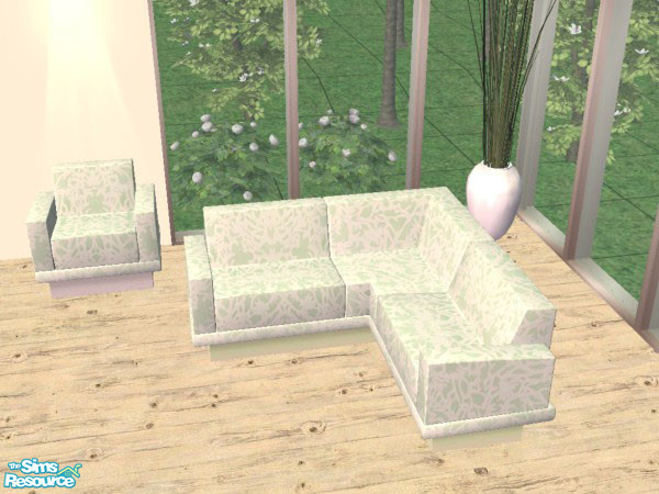 Sims 2 — Sectional pastel coral by linegud — Love those sectional sofas but want to spice them up a little... Then choose