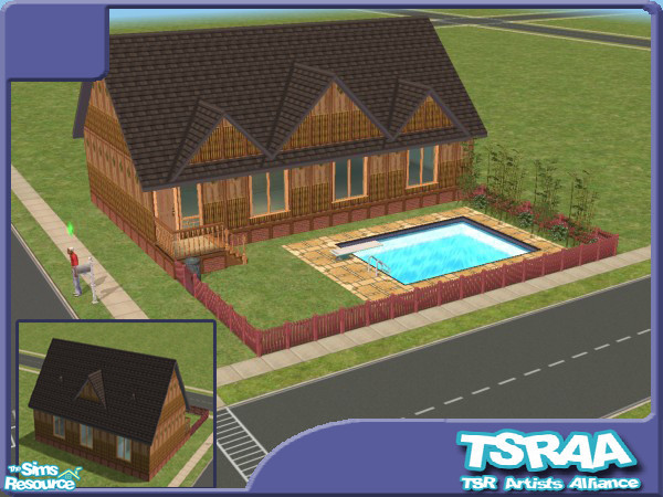Sims 2 — Drumforth by vector_prft — 2X2 lot, extra-small for quick loading. Bungalow home, just a shell, no furniture.