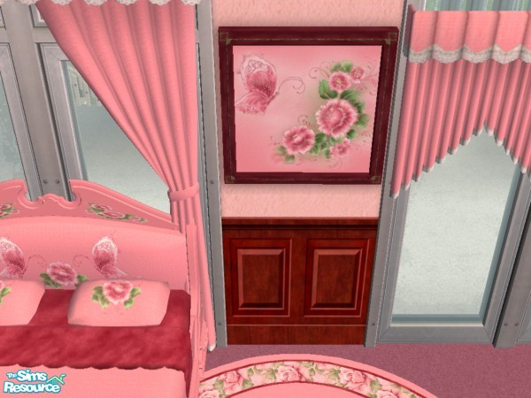 Sims 2 — Butterfly RightPicture by mysteriousgirl — Butterfly Pictures, part of set which includes Bedding, Curtians, and
