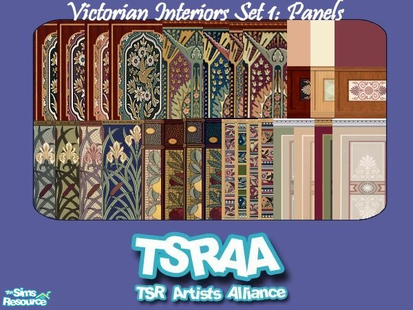 Sims 2 — Victorian Interiors 1: Panels by c_literati — TSRAA