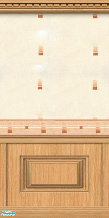 Sims 2 — Simply Chic Terracotta 5 by Cailca — A set of walls with terracotta detail and matching carpet. Also available