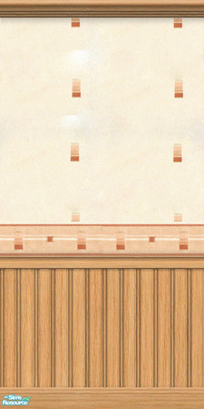 Sims 2 — Simply Chic Terracotta 4 by Cailca — A set of walls with terracotta detail and matching carpet. Also available