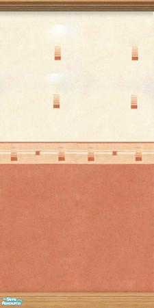 Sims 2 — Simply Chic Terracotta 2 by Cailca — A set of walls with terracotta detail and matching carpet. Also available