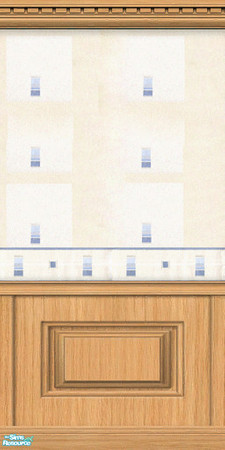 Sims 2 — Simply Chic Blue 5 by Cailca — A set of walls with blue detail and matching carpet. Also available in other