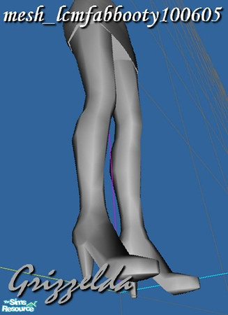 Sims 2 — mesh_lcmfabbooty100605 by Grizzelda — Here is a new mesh for YA and Adult Females. I've raised the hemline,