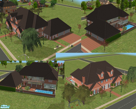 Sims 2 — Wright Way Corner by Goldy_Bear — Another corner lot house built in Pleasantview behind the Goth House on Wright