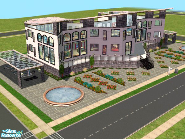 Sims 2 — Guanaco by Andres-Chile — A modern house with a very original design, with a glass roof in declive, terraces,