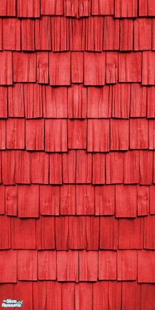 Sims 2 — Red Wood Shingle Siding by Eboluh — Gorgeous red wood shingle siding, perfect for your Victorian home! Hope you