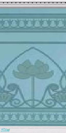 Sims 2 — Blue Lotus by spriteth — Historic wallpaper for the discerning sim. Image not mine.