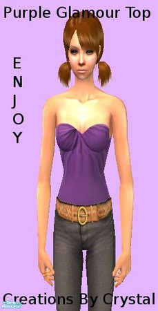 Sims 2 — Purple Tube Top by crystal_89 — This is a mesh free Purple tube top, i hope you enjoy! :D Crystal