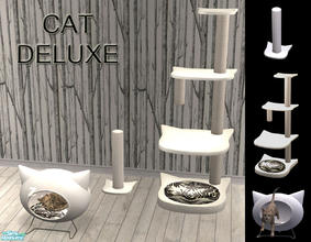 Sims 2 — Cat Deluxe - Pet mesh set by linegud — A little set for your precious cats. The bed are a smaller and remade
