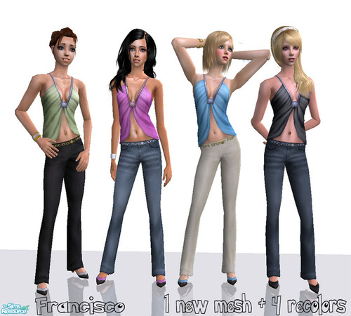 Sims 2 — Sweet - Collection 18 for Teen Females by francisssko — Mesh by Maxis converted to Teens (Included in Nightlife