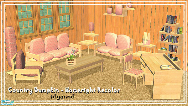 Sims 2 — Country Bumpkin - Homeright Recolor by tdyannd — A living room set based off a mesh by MoMama.
