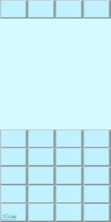 Sims 2 — Pastel Half Wall Tile Collection - Aqua Wall Tiles by shadow66 — From my \'Pastels Collections\':- This is one