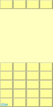 Sims 2 — Pastel Half Wall Tile Collection - Yellow Wall Tiles by shadow66 — From my \'Pastels Collections\':- This is one