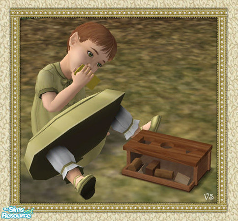 Sims 2 — VS Alvera Nursery Wood Blocks by Vanilla Sim — Hand carved with the finest wood in the forest. 