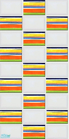 Sims 2 — Fruity Stripes Tile 1 by TSR Archive — Part of a set of mix and match tiles. ** TSRAA member **