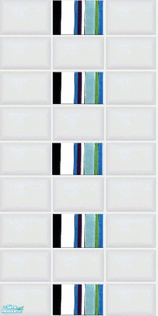 Sims 2 — Minty Stripes Tile 1 by TSR Archive — Part of a set of 4 Walls and 4 Floors to mix and match as you please. **